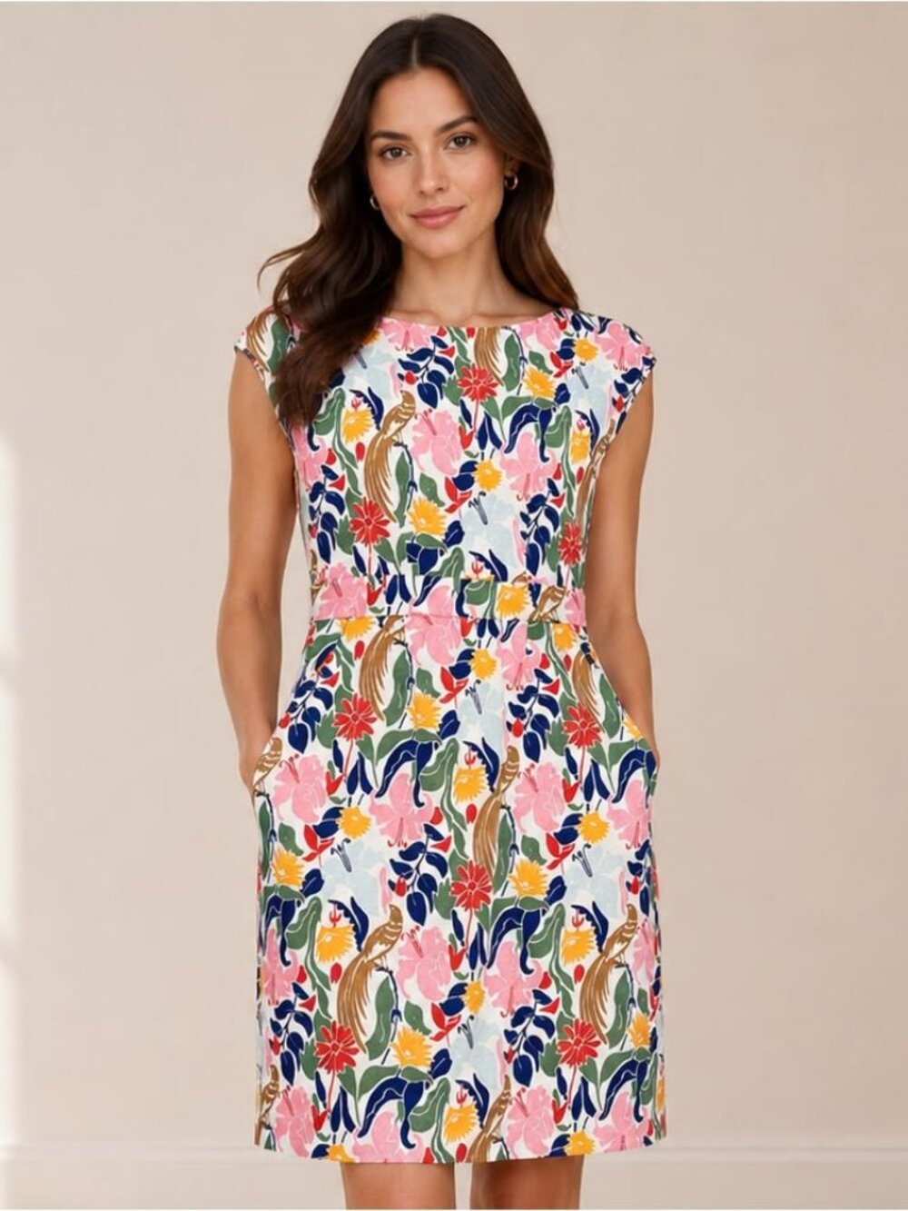 FUN FIT & FLAIR!!! Boden Colorful Cotton Cap-sleeve Cutie